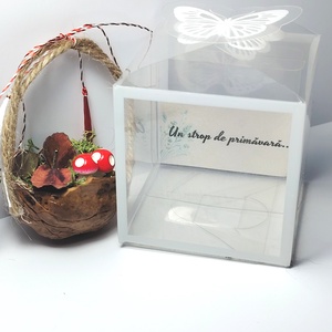 Martisor mini aranjament natural in nuca, Bijuterii, Martisor, Aranjament de flori, Altele, ARTYNOS