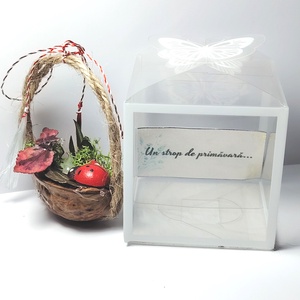 Martisor mini aranjament natural in nuca, Bijuterii, Martisor, Altele, Aranjament de flori, ARTYNOS