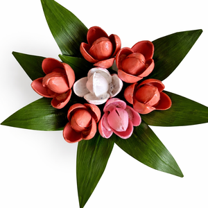 Buchet lalele decorative handmade pentru decor floral si cadou special - casă & stil de viață - decorațiuni de casă - accesorii florale - buchete de flori - Artynos.ro