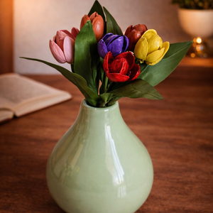 Buchet lalele handmade decor floral elegant cadou special - casă & stil de viață - decorațiuni de casă - accesorii florale - buchete de flori - Artynos.ro