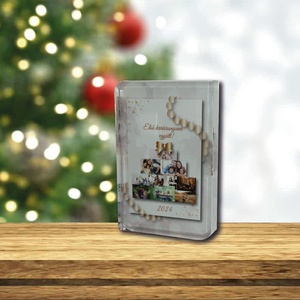  Cristal foto de Craciun personalizat cu fotografiile tale proprii - Artynos.ro