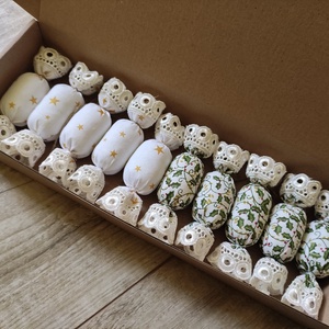 Snowcone alb, chihlimbar - crăciun - decorațiuni de crăciun de casă - Artynos.ro