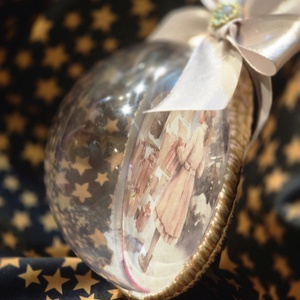 Glob catifea Santa's Girl, Craciun, Accesorii cadou de Craciun, Hartii de ambalat cadouri, Decoupage, transfer si tehnici servetel, ARTYNOS