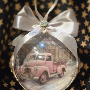 Glob catifea Santa's car - Artynos.ro