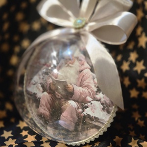 Glob catifea SANTA - crăciun - accesorii cadou de crăciun - felicitări de crăciun - Artynos.ro