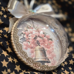 Glob catifea Santa's Bell - Artynos.ro