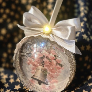 Glob catifea Santa's Bell - crăciun - accesorii cadou de crăciun - felicitări de crăciun - Artynos.ro