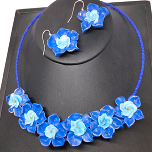 Set flori albastru, Bijuterii, Seturi de bijuterii, Confecționarea bijuteriilor, ARTYNOS