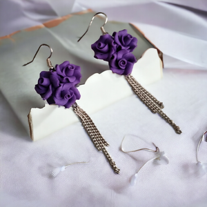 Cercei eleganti trandafiri - bijuterii - cercei - cercei și ornamente pentru urechi - Artynos.ro