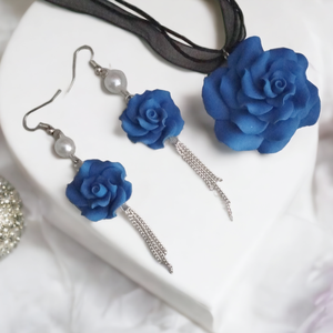 Set bijuterii handmade trandafiri - bijuterii - seturi de bijuterii - Artynos.ro