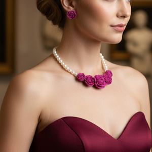 Set ocazii bujori - bijuterii - seturi de bijuterii - Artynos.ro