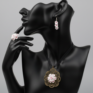 Set trandafiri roz cu alb - Artynos.ro