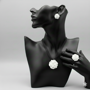 Set bijuterii handmade trandafiri  - bijuterii - seturi de bijuterii - Artynos.ro