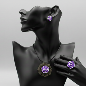 Set bijuterii handmade trandafiri , Bijuterii, Seturi de bijuterii, Confectionarea bijuteriilor, ARTYNOS