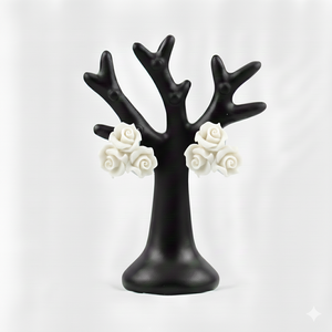 Cercei buchetel de trandafir - Artynos.ro