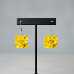 Cercei  trandafir, Bijuterii, Cercei, Cercei din rasina, , ARTYNOS