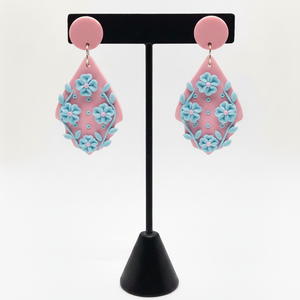 Cercei statement flori - bijuterii - cercei - cercei din rășină - Artynos.ro