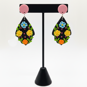 Cercei statement flori, Bijuterii, Cercei, Cercei din rasina, , ARTYNOS