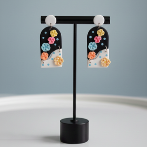 Cercei statement flori - bijuterii - cercei - cercei din rășină - Artynos.ro