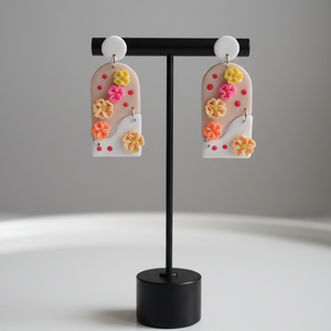 Cercei statement flori, Bijuterii, Cercei, Cercei din rasina, , ARTYNOS