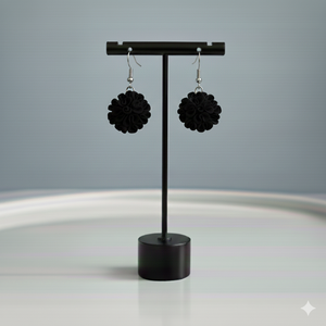 Cercei trandafirasi cu dantela - bijuterii - cercei - cercei din rășină - Artynos.ro