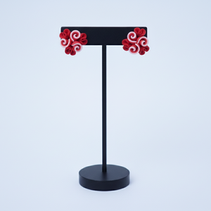 Cercei trandafirasi cu dantela, Bijuterii, Cercei, Cercei din rasina, , ARTYNOS