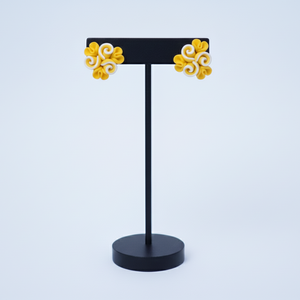 Cercei trandafirasi cu dantela - bijuterii - cercei - cercei din rășină - Artynos.ro