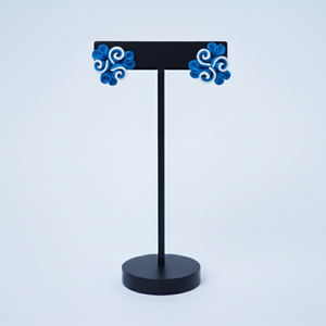 Cercei trandafirasi cu dantela - bijuterii - cercei - cercei din rășină - Artynos.ro