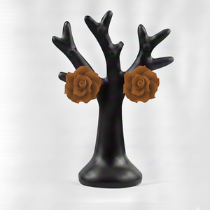 Cercei trandafiri - bijuterii - cercei - cercei din rășină - Artynos.ro