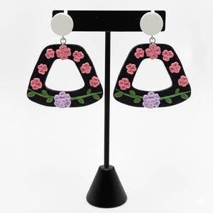 Cercei statement flori - bijuterii - cercei - cercei din rășină - Artynos.ro