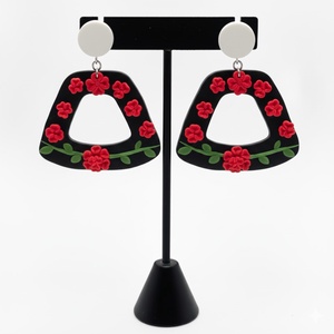 Cercei statement flori - bijuterii - cercei - cercei din rășină - Artynos.ro