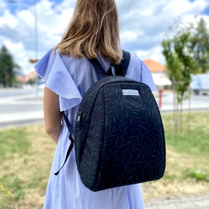 Rucsac dama dark leaves, Geanta si husa, Rucsacuri, Rucsac dama, rucsac barbati, Cusatura, Fotografie, grafica, desen, ilustratie, ARTYNOS