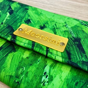 Portofel green brush marks 20x11cm - geantă și husă - portofele, huse, suporturi - portofel - portofele damă - Artynos.ro