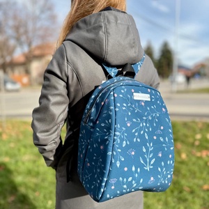 Rucsac damă blue garden - genți și portofele - rucsacuri - rucsac rolltop - Artynos.ro
