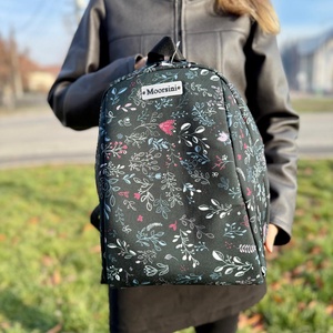 Rucsac damă black flower - genți și portofele - rucsacuri - rucsac rolltop - Artynos.ro