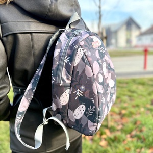 Rucsac damă brown leaves - genți și portofele - rucsacuri - rucsac rolltop - Artynos.ro