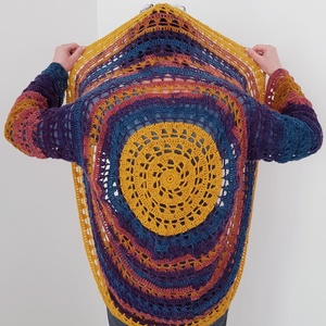 Cardigan circular crosetat - îmbrăcăminte și modă - haine damă - hanorace, cardigane - Artynos.ro