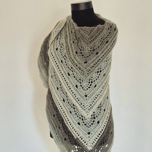 Sal triunghiular crosetat - accesorii nuntă - accesorii de nuntă - gentuță mireasă și genți - Artynos.ro