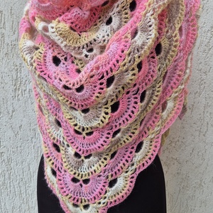 Sal triunghiular crosetat - îmbrăcăminte și modă - eșarfe, pălării, fularuri - eșarfe - Artynos.ro