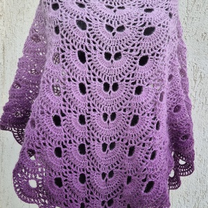 Sal triunghiular crosetat - îmbrăcăminte și modă - eșarfe, pălării, fularuri - șaluri - Artynos.ro