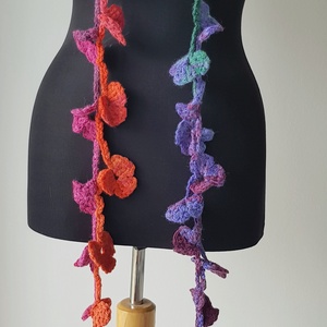 Flori crosetate, esarfa de primavara - îmbrăcăminte și modă - eșarfe, pălării, fularuri - eșarfe - Artynos.ro