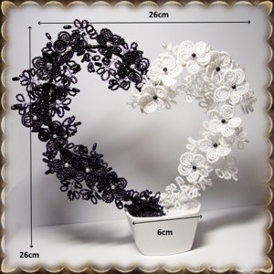 Ornament de masă din perle GYV03-1 - accesorii nuntă - amintiri și cadouri de nuntă - favoruri de nuntă - Artynos.ro