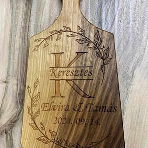 Placa de taiere personalizata din nuc pentru nunta, aniversare., Accesorii nunta, Amintiri si cadouri de nunta, Cadou nunta, Set de ceremonie, , ARTYNOS