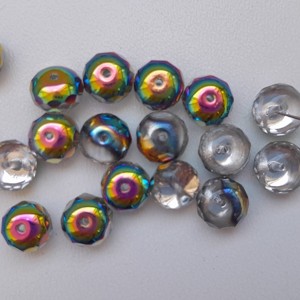 Margele din sticla ceha - gogoasa - 8x5mm - 30 buc / pachet - cristal colorat, , , ARTYNOS