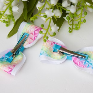 Clemă de păr Masnis - Curcubeu colorat - îmbrăcăminte și modă - accesorii păr - clemă de păr și ac de păr - Artynos.ro