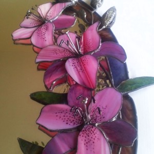 Oglindă 3D Royal Lily din sticlă Tiffany -  - Artynos.ro