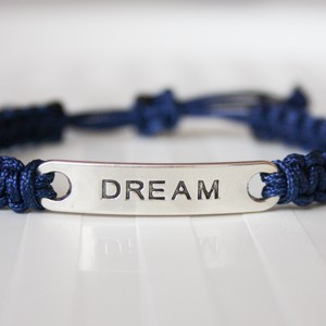 Brățară macramé împletită - Dark Blue Dream - bijuterii - brățări - brățări împletite - Artynos.ro