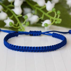 Brățară macramé împletită - albastru -  - Artynos.ro