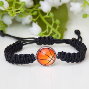 Bratara macramé impletita pentru copii - Basketball negru, , , ARTYNOS