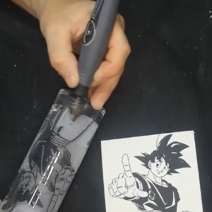 Son Goku � pahar de sticlă gravat manual  -  - Artynos.ro